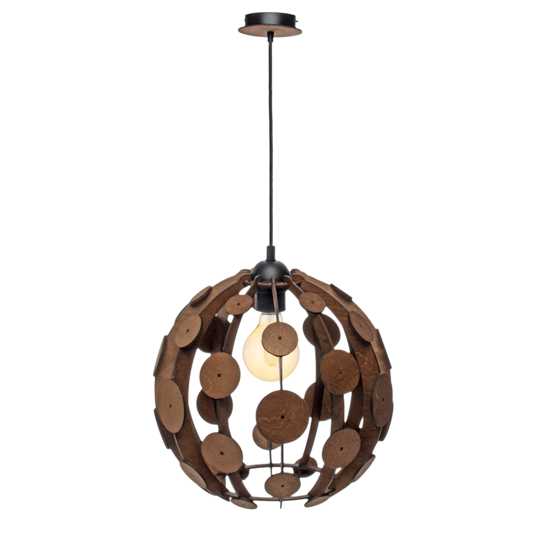 Lampa wisząca GAIA BROWN / WOOD 1xE27 60W