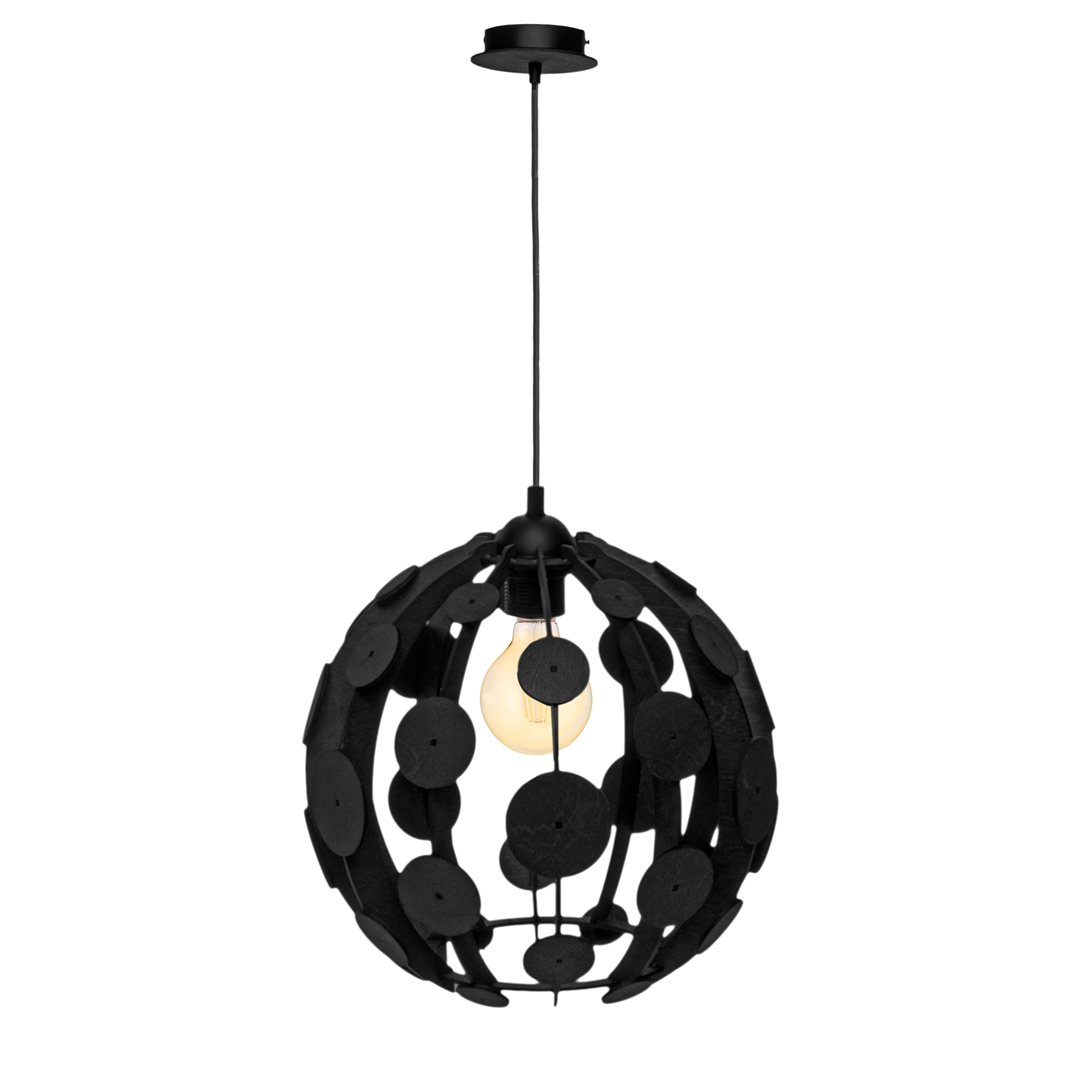 Lampa wisząca GAIA BLACK / WOOD 1xE27 60W