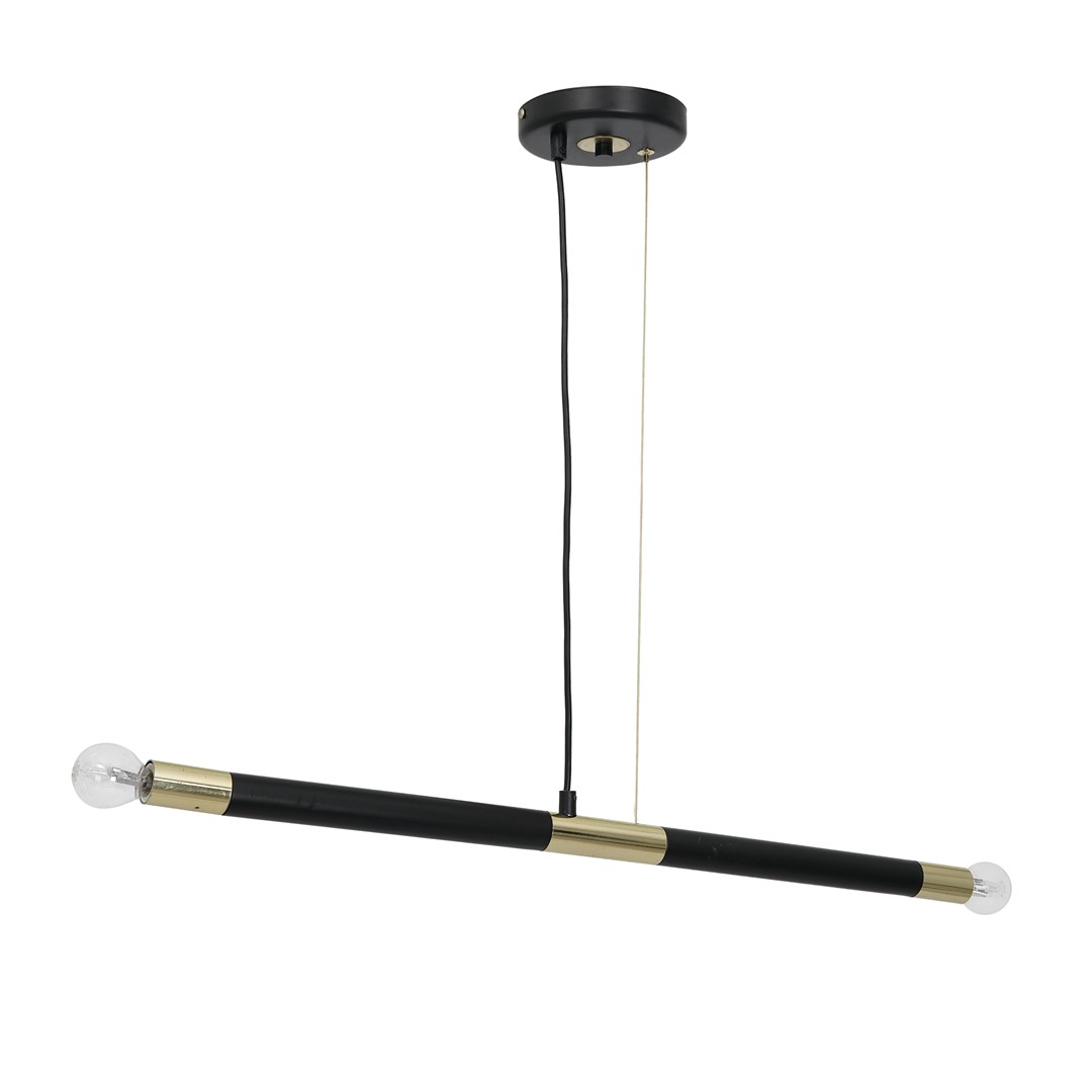 Lampa wisząca BASTONE BLACK / GOLD 2xE14