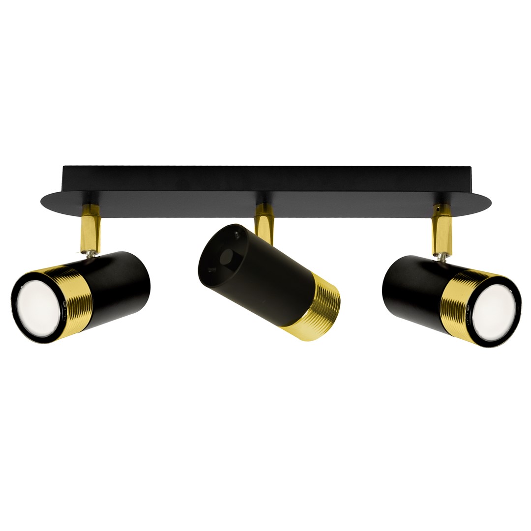 Lampa sufitowa DANI BLACK/GOLD 3xGU10