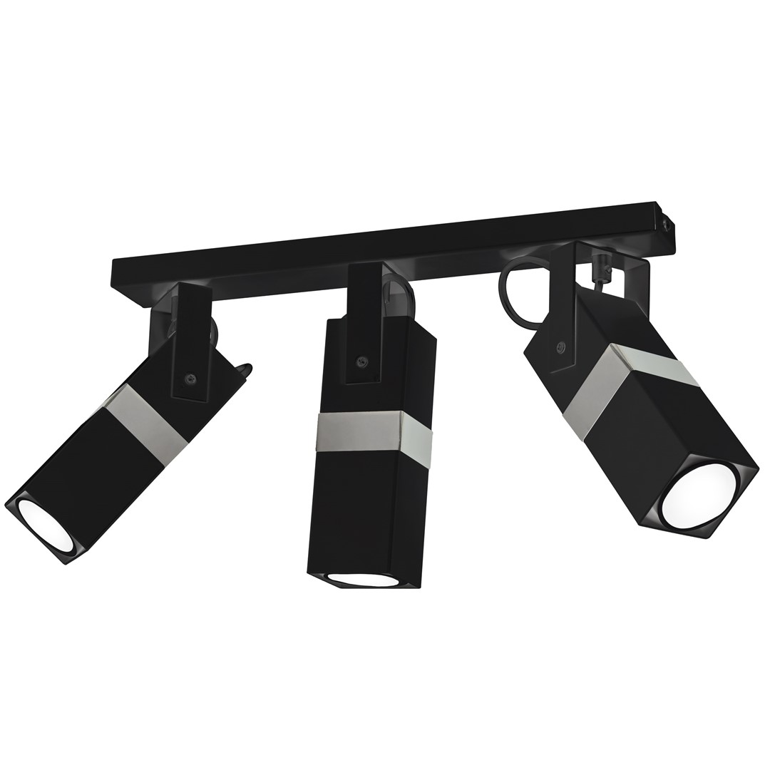 Lampa sufitowa VIDAR BLACK/CHROME 3xGU10