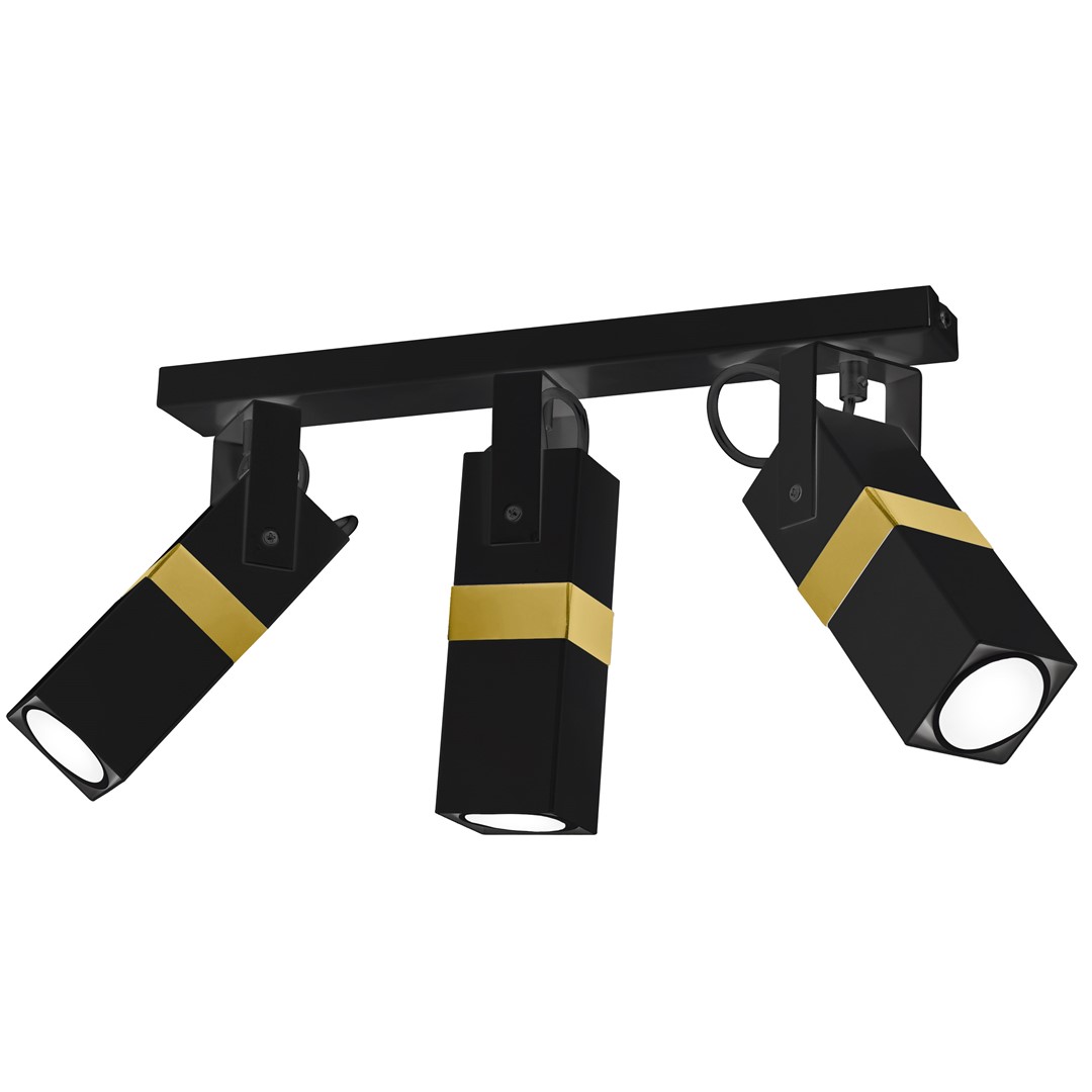 Lampa sufitowa VIDAR BLACK/GOLD 3xGU10