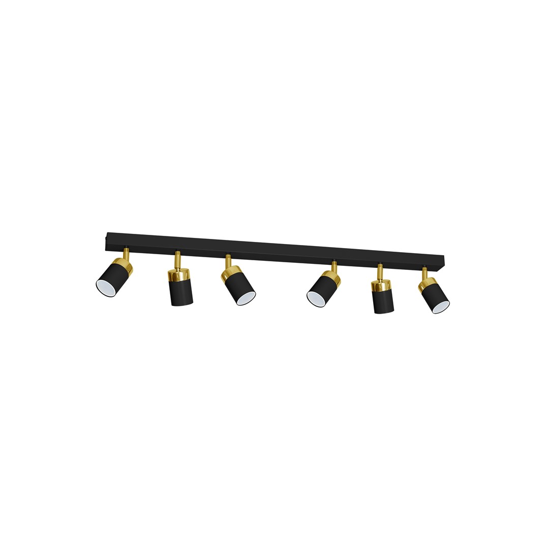 Lampa sufitowa JOKER BLACK/GOLD 6xGU10