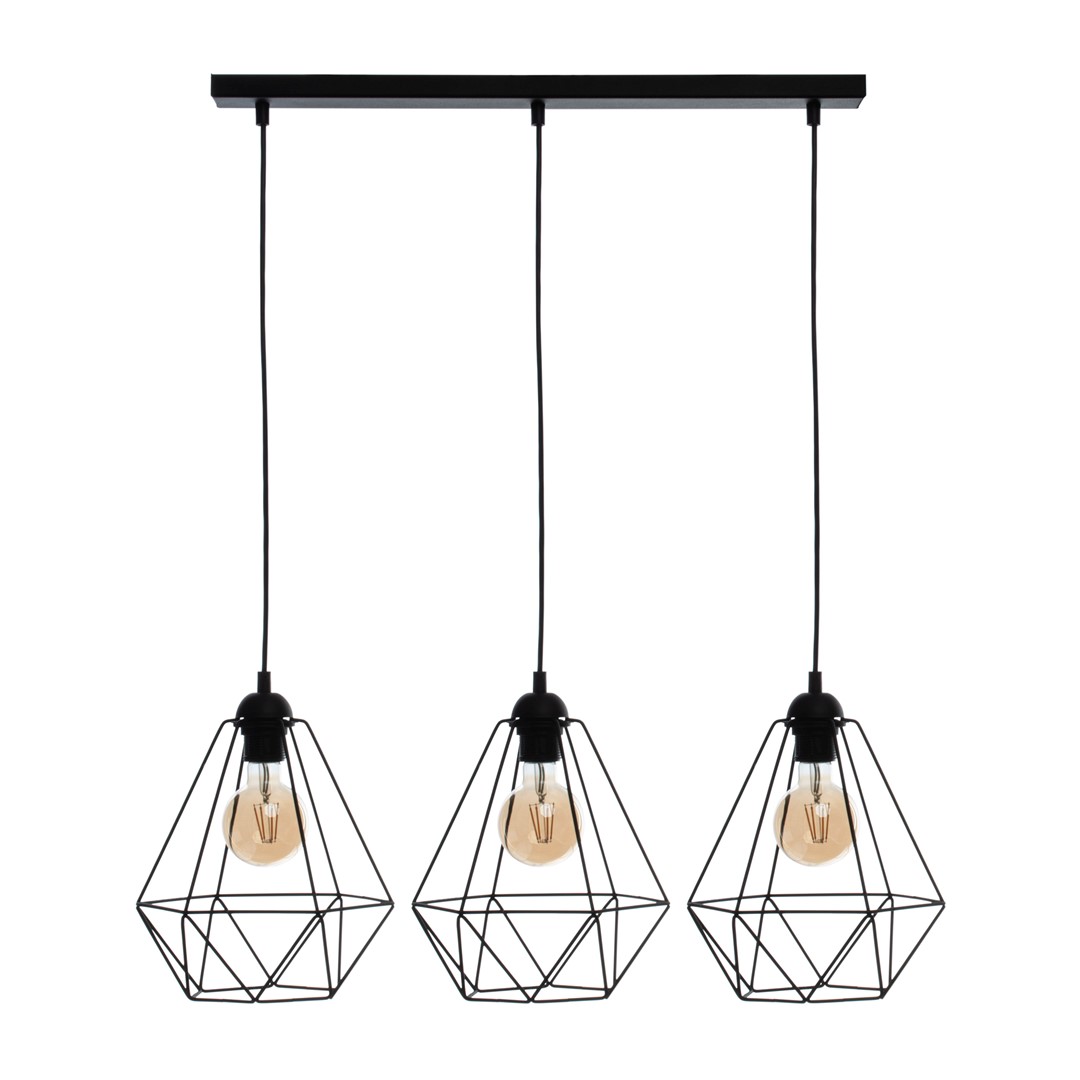 Lampa wisząca BASKET BLACK 3xE27