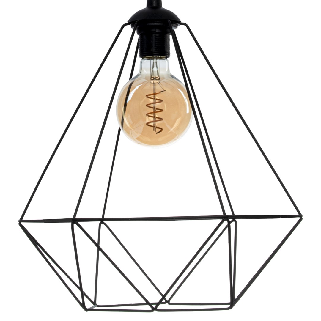Lampa wisząca BASKET BLACK 1xE27